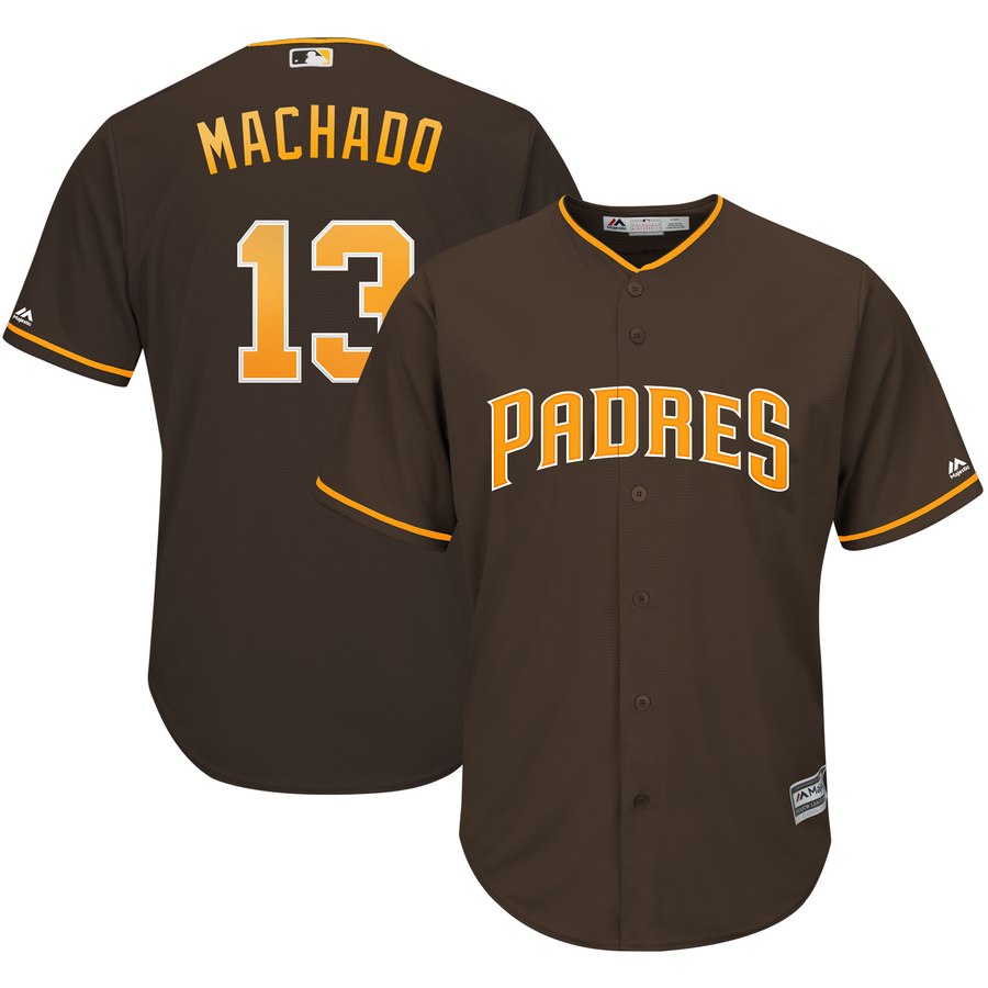 2019 MLB Men San Diego Padres 13 Machado brown game Jerseys